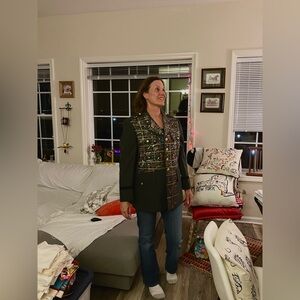 One-of-a-Kind Hand-Painted Vintage U.S. Army Officer Jacket Wearable Protest Art